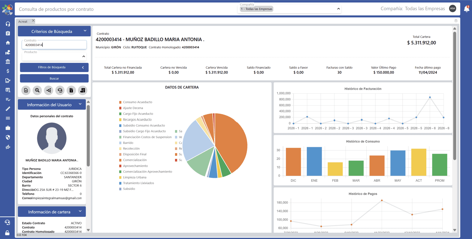 ARQ Business Suite en uso